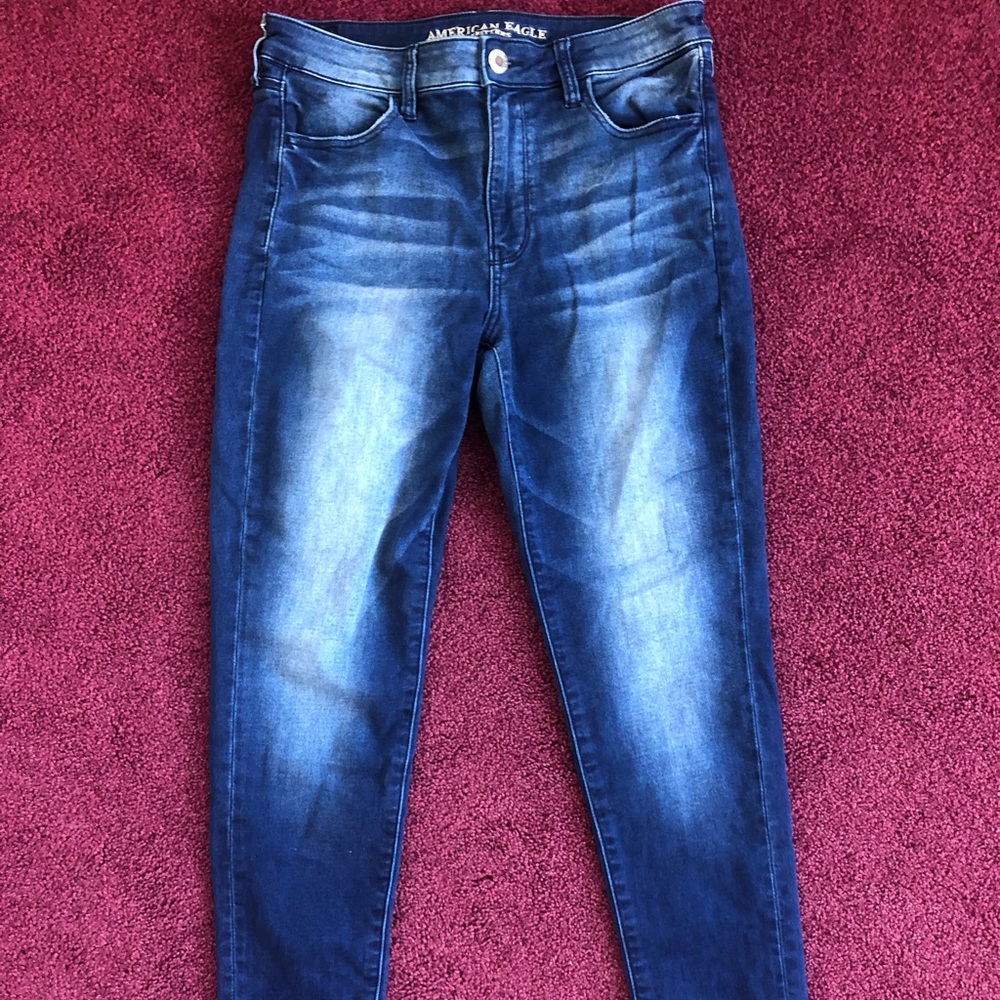 American Eagle dark wash high rise jegging